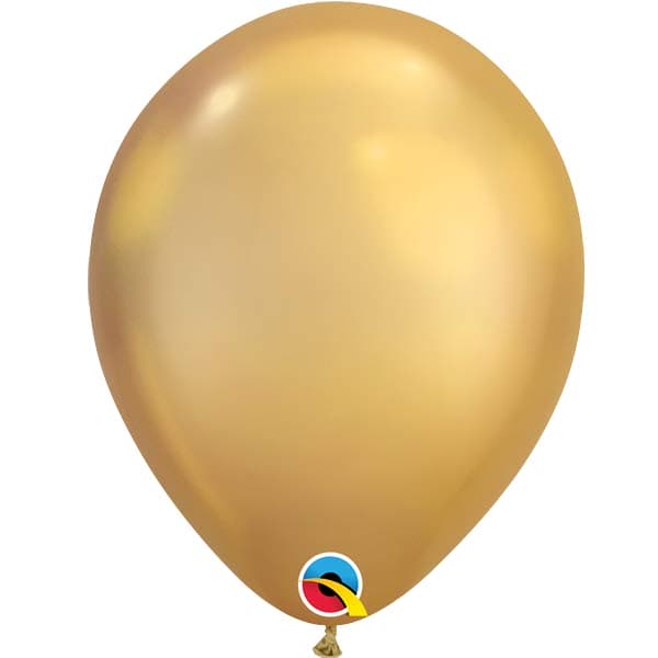 (image for) 11" Chrome Gold Latex Balloons 25pk