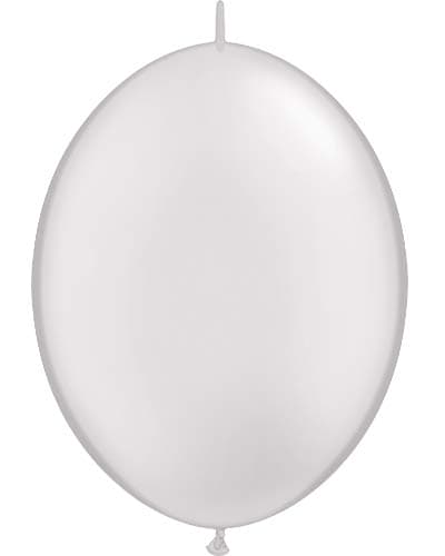 (image for) 12" Pearl White Quick Link Latex Balloons 50pk