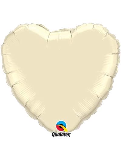 (image for) 36" Pearl Ivory Heart Foil Balloon