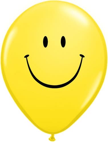 (image for) 11" Smile Face Yellow Latex Balloons 50pk