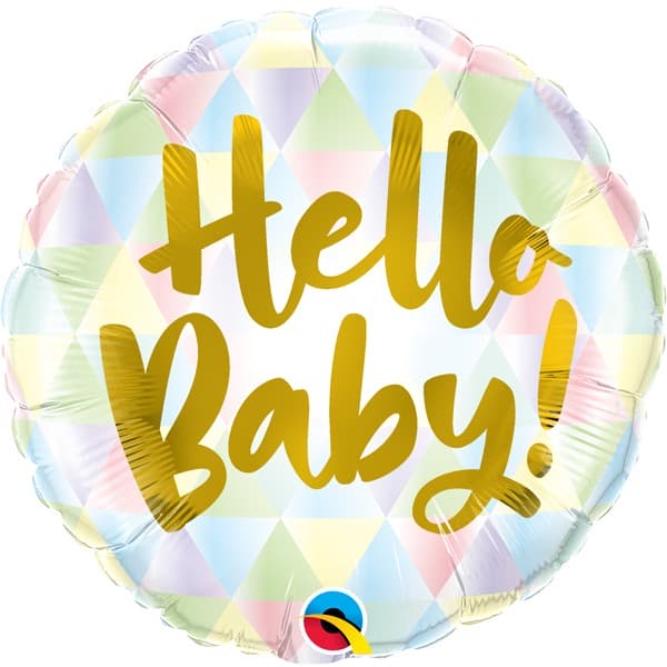 (image for) 18" Hello Baby Foil Balloons