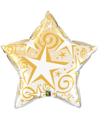 (image for) Gold Starblast Balloons