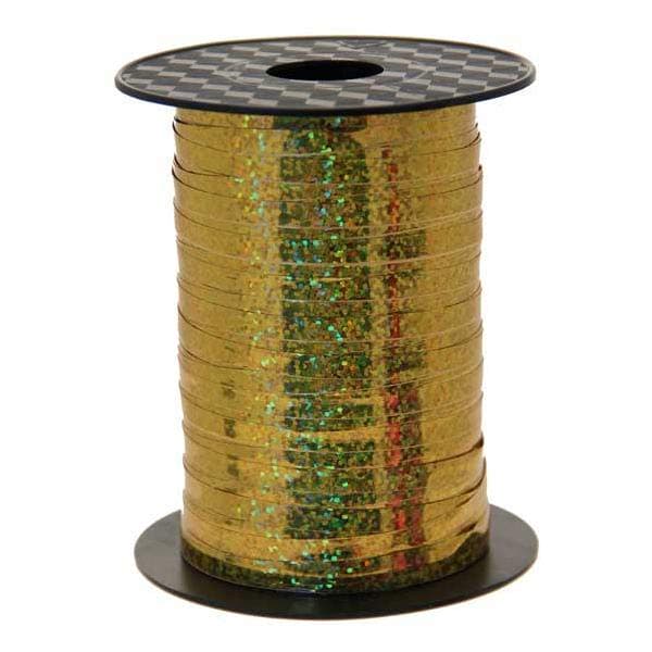 (image for) Metallic Holographic Gold Curling Ribbon 250m