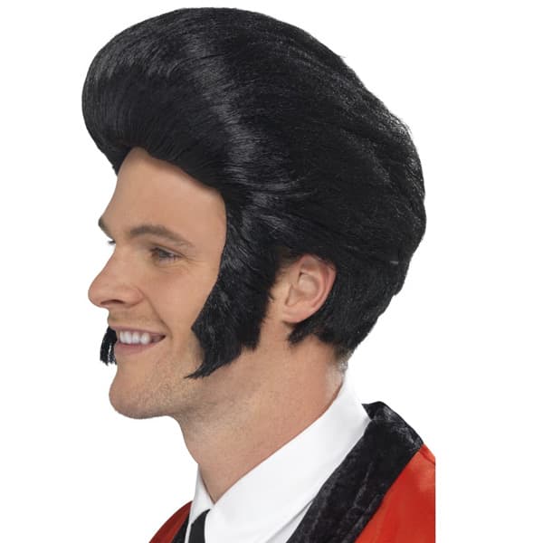 (image for) Black 50s Quiff King Wigs