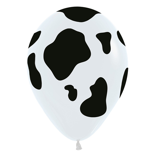 (image for) 12" White Cow Latex Balloons 25pk