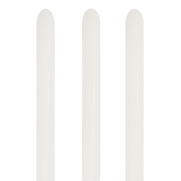 (image for) 260 Fashion Almond White Modelling Latex Balloons 50pk