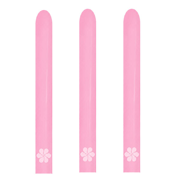 260 Fashion Candy Pink Modelling Latex Balloons 50pk