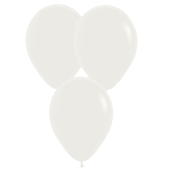 (image for) 5" Fashion Almond White Latex Balloons 50pk
