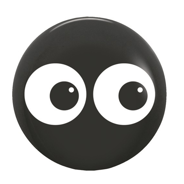 5" Black Double Eyes Latex Balloons 50pk