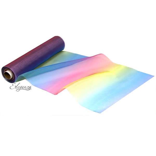 (image for) Rainbow Coloured Organza Rolls