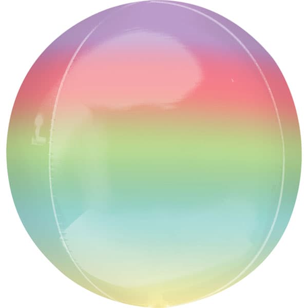 (image for) Rainbow Ombre Orbz Foil Balloons