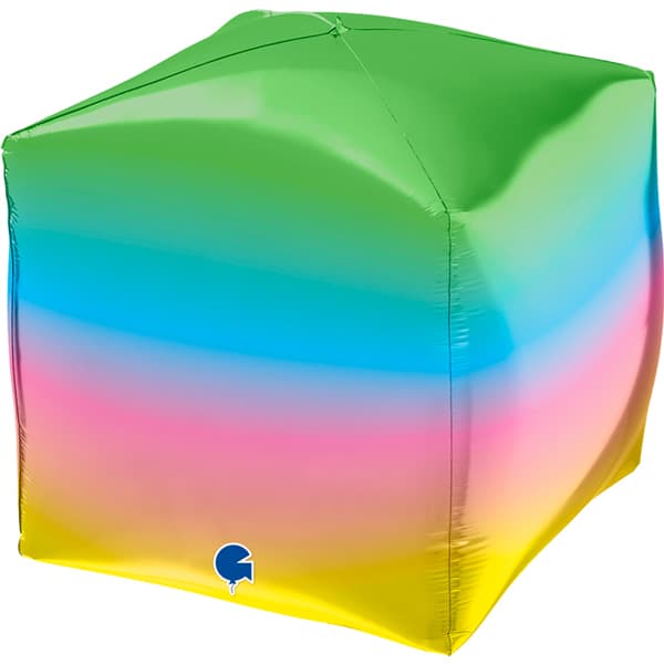 (image for) 15" Rainbow Coloured Square Foil Balloons