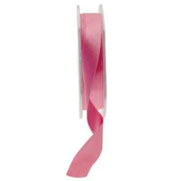 Pink Double Faced Satin Ribbon 15mm x 20m