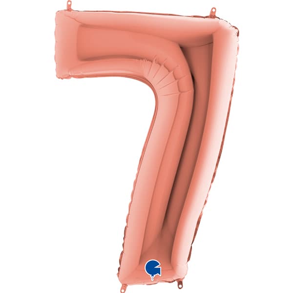 (image for) 40" Grabo Rose Gold Number 7 Shape Balloons