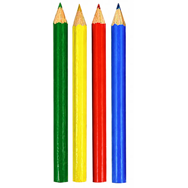 (image for) 4 Mini Colouring Pencils 1pk