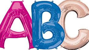 (image for) 16" Letter Air Fill Foil Balloons