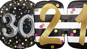 (image for) Birthday & Age Foil Balloons
