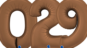 (image for) 40" Grabo Satin Chocolate Brown Number Balloons