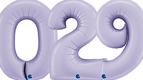 40" Grabo Satin Lilac Number Balloons