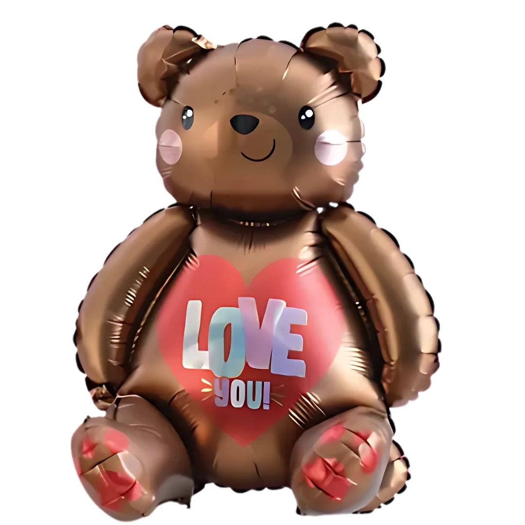 (image for) Satin Love Bear Sitter Multi Foil Balloons