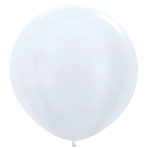 (image for) 36" Satin White Latex Balloons 2pk