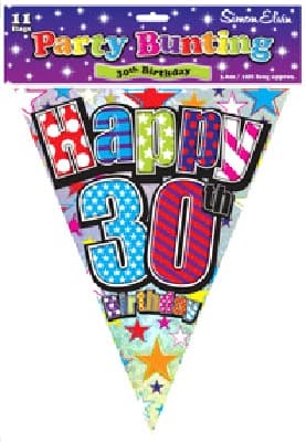 30th Birthday Bunting [sebn3006] - £1.05 | GO International UK