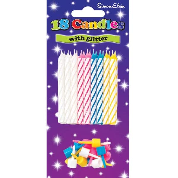 (image for) 18 Assorted Spiral Candles x6