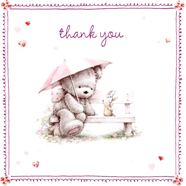 (image for) Thank You Teddy Bear Cards 6pk