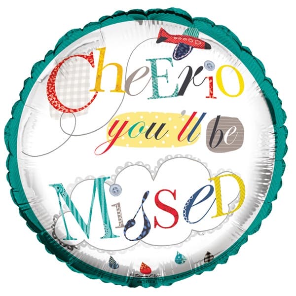 (image for) 18" Cheerio You'll Be Missed Foil Balloons