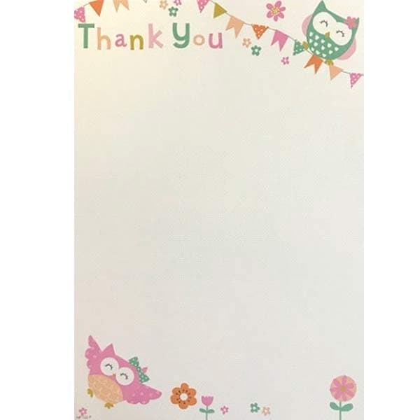 (image for) Thank You Owls & Bunting Hanging Pad 20pk