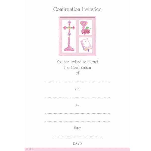 (image for) Girl Confirmation Invitations 20pk