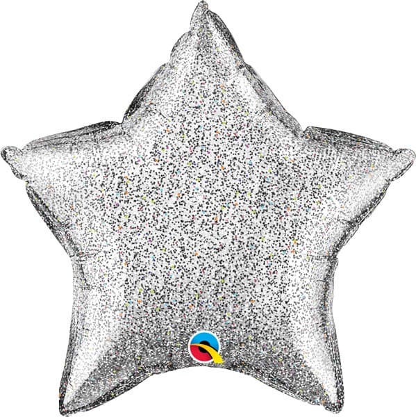 (image for) 20" Silver Glittergraphic Star Balloon