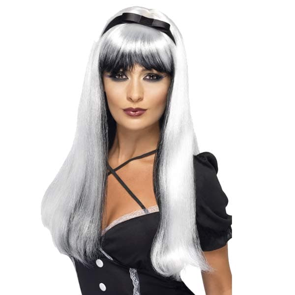 (image for) Silver Over Black Bewitching Wig