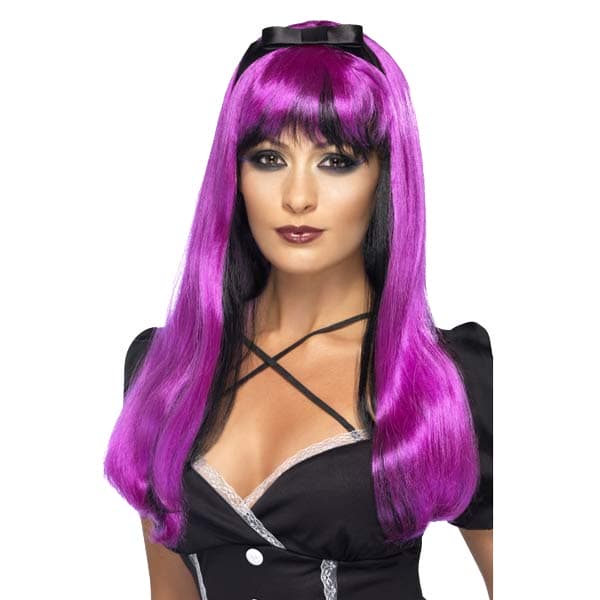 (image for) Pink Over Black Bewitching Wig