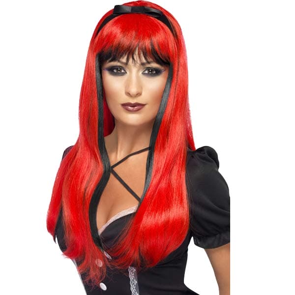 (image for) Red Over Black Bewitching Wig