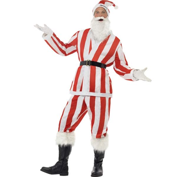 (image for) Red And White Striped Sports Santa Suit