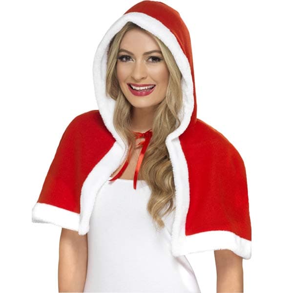 (image for) Miss Claus Mini Christmas Cape With Hood