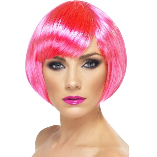 (image for) Neon Pink Babe Wigs