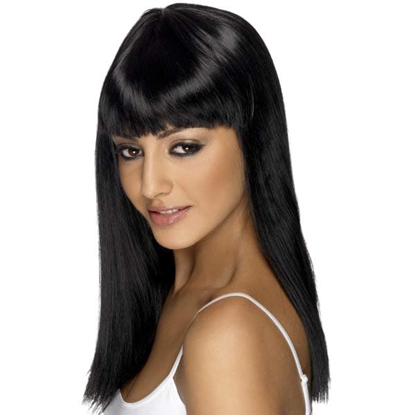 (image for) Black Glamourama Wigs With Fringe