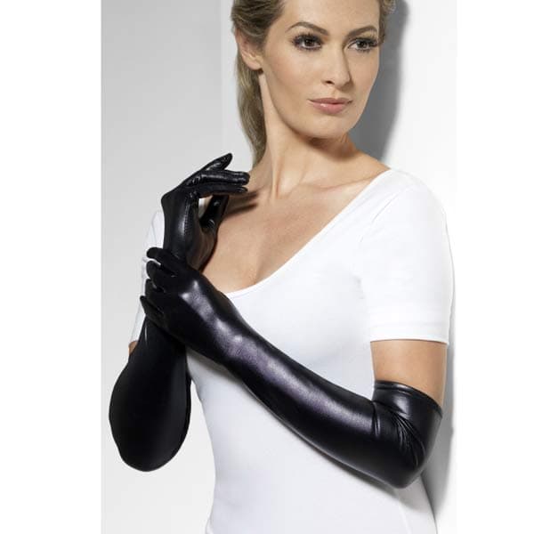 (image for) Wet Look Black Gloves