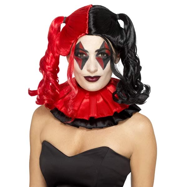 (image for) Red And Black Twisted Harlequin Wig