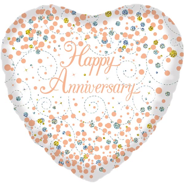 (image for) 18" Sparkling Fizz Happy Anniversary Foil Balloons