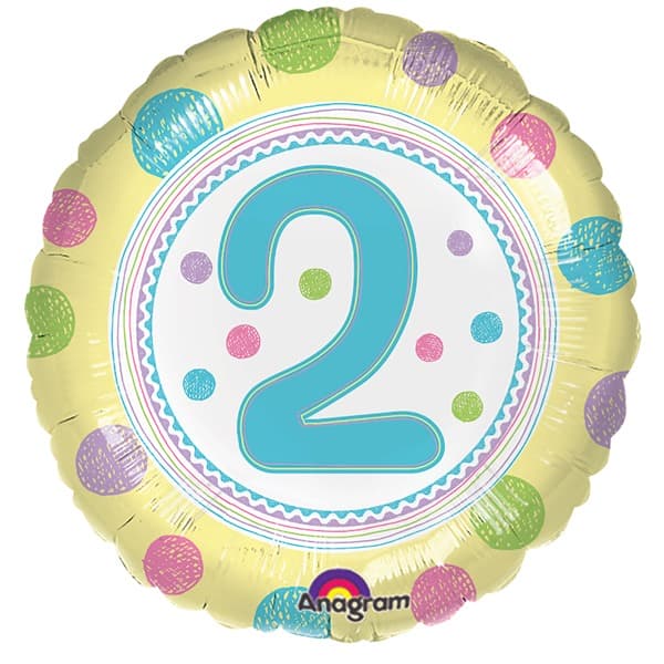 (image for) 18" Spot On 2nd Birthday Foil Balloons