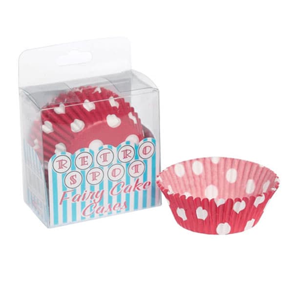 (image for) Red and White Polka Dot Fairy Cake Cases 72pk