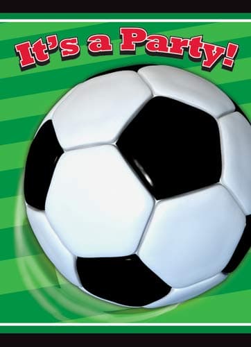 (image for) 3D Football Party Invitations 8pk