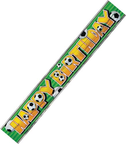 (image for) 3D Football Happy Birthday Foil Banner