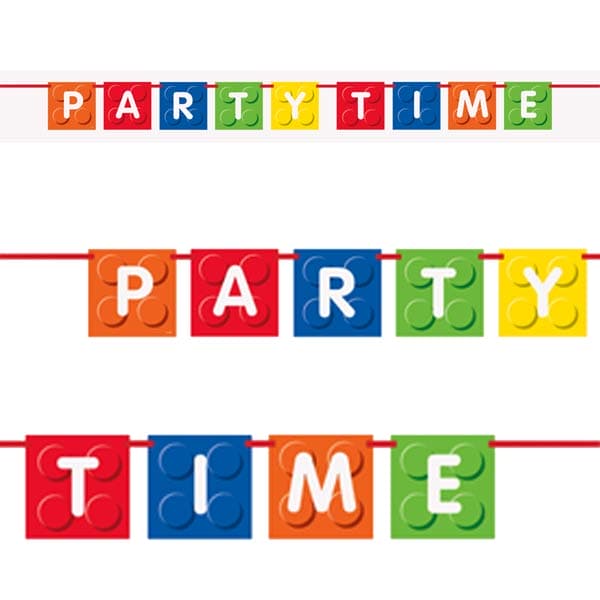 (image for) Party Time Building Blocks Banner