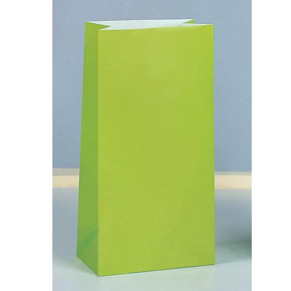 (image for) Lime Green Paper Party Bag 12pk