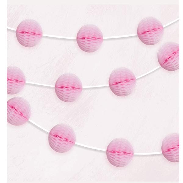 (image for) Lovely Pink Honeycomb Ball Garland