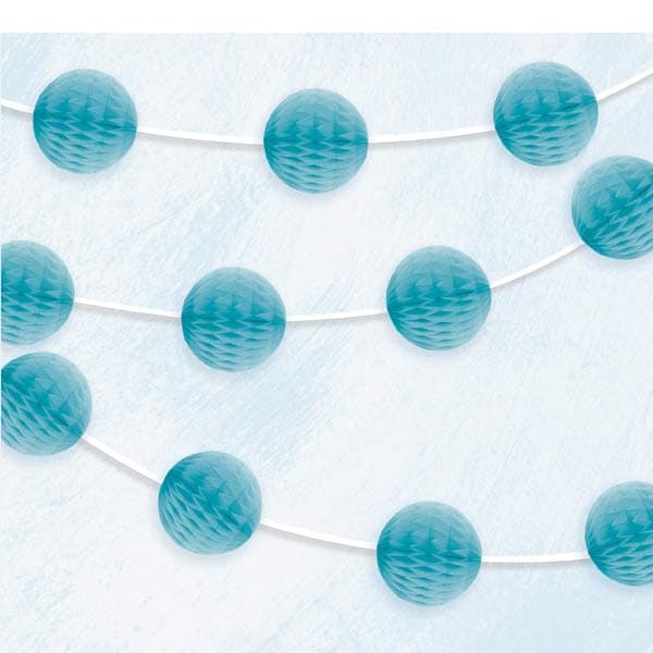 (image for) Powder Blue Honeycomb Ball Garland